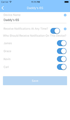 Parents can decide when a child gets notifictions about new messages.